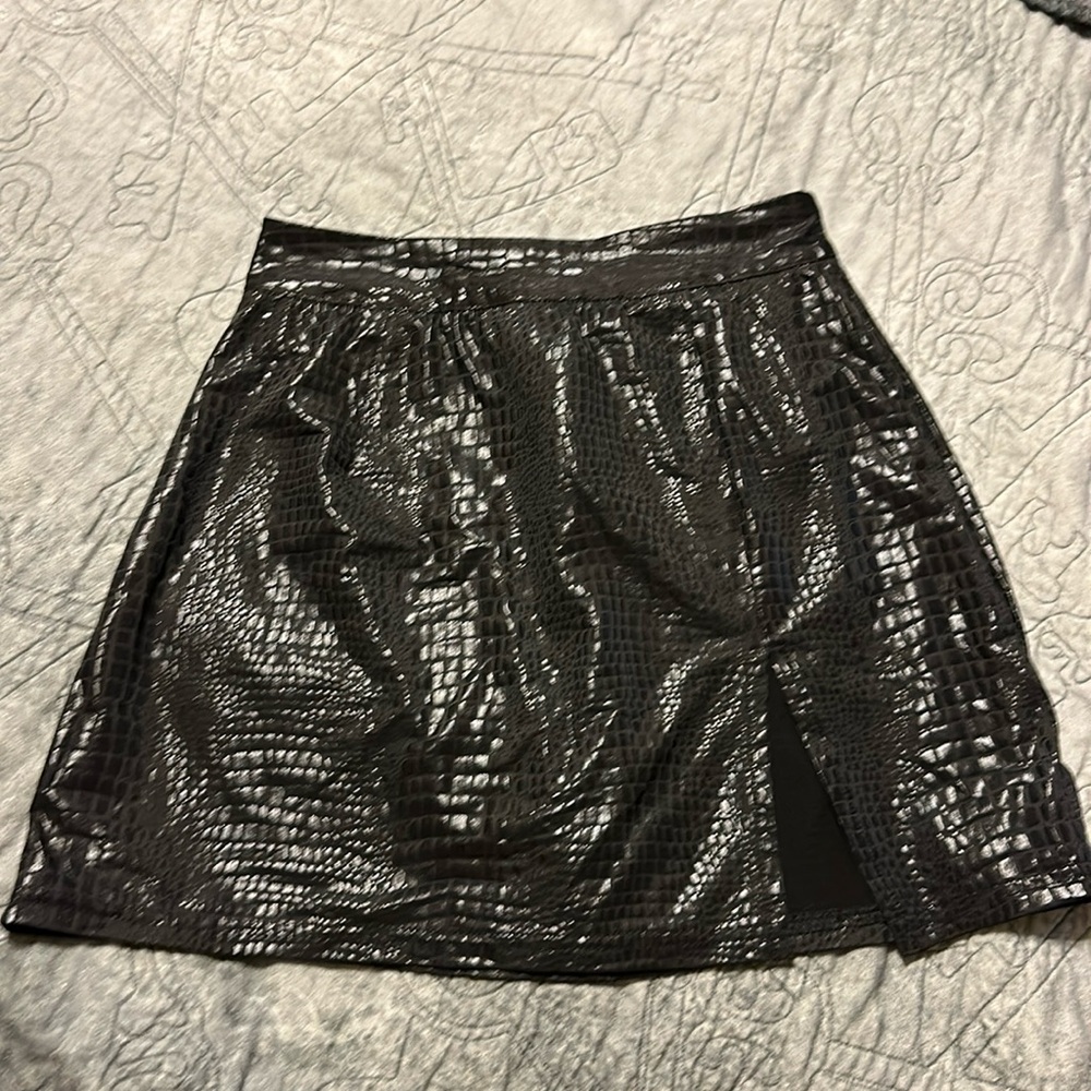 Black mini skirt